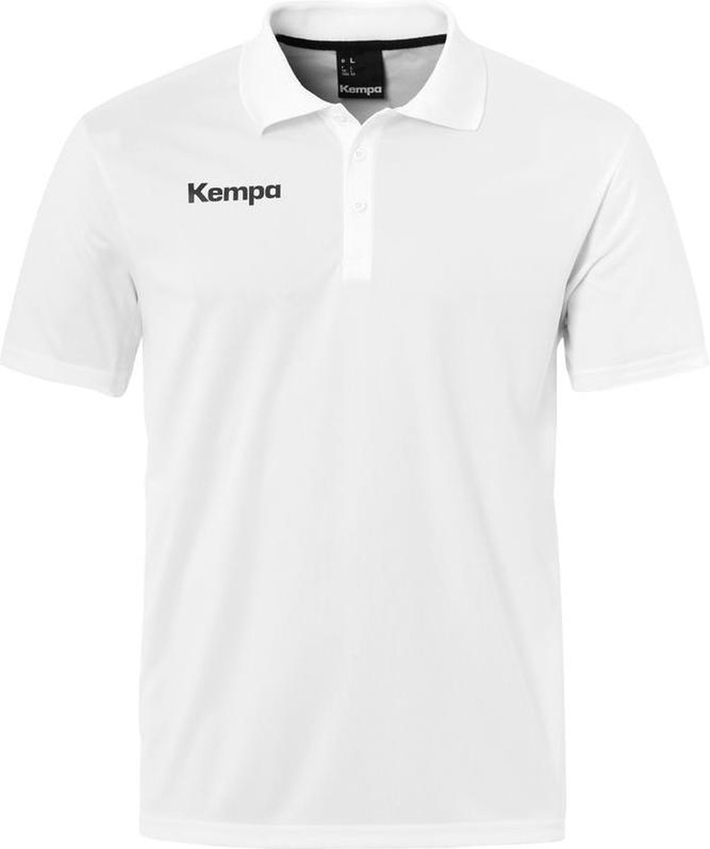 Kempa Poly Poloshirt Wit Maat S