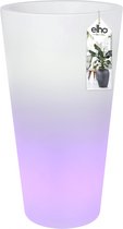 Elho Pure Straight High Smart LED 40 - Bloempot - Transparant - Binnen & Buiten - Ø 39 x H 80 cm