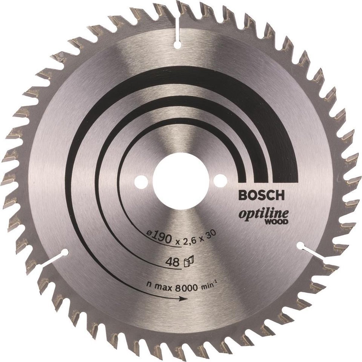 regel . spelen Bosch Cirkelzaagblad Optiline Wood 190 x 30 x 2,6 mm - 48 tanden | bol.com