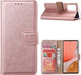 Samsung A72 hoesje bookcase Rose Goud - Samsung galaxy A72 5G portemonnee book case hoes cover