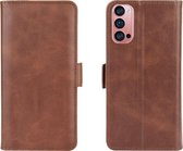 Oppo Reno 4 Pro 5G Hoesje - Mobigear - Slim Magnet Serie - Kunstlederen Bookcase - Bruin - Hoesje Geschikt Voor Oppo Reno 4 Pro 5G