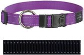 Rogz for dogs lumberjack halsband zwart - 25 mmx43-73 cm - 1 stuks