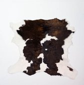 KOELAP Kalfshuid Vloerkleed - Bruinwit Gevlekt - 95 x 85 cm - 1003574