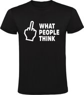 What People Think  Heren shirt | middelvinger | schijt aan | get a life |fuck you | flikker op | Zwart