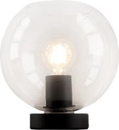 Olucia Giulio - Moderne Tafellamp - Glas/Metaal - Transparant;Zwart
