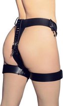 Lederen Kuisheidsgordel Met 5 Sloten - Zwart - BDSM - Chastity - BDSM - Bondage