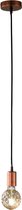 LED Hanglamp - Hangverlichting - Nitron Cardino - E27 Fitting - 1-lichts - Rond - Antiek Koper - Aluminium