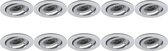 Spot Armatuur 10 Pack - Luxino Aerony Pro - GU10 Fitting - Inbouw Rond - Mat Zilver - Aluminium - Kantelbaar - Ø82mm