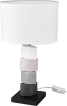 LED Tafellamp - Tafelverlichting - Nitron Konan XL - E27 Fitting - Rond - Mat Wit - Keramiek