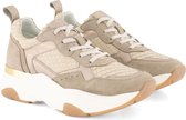 NoGRZ C.Rainaldi - Leren Dames Dad sneakers - Veterschoenen - Taupe Leer - Maat 42