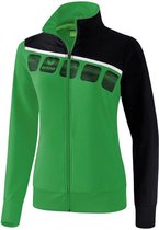 Erima 5-C Trainingsvest Dames - Smaragd / Zwart / Wit | Maat: 36