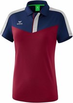 Erima Squad Polo Dames New Navy-Bordeaux Grijs Maat 42