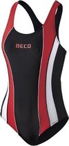 Beco Badpak Dames Polyamide/elastaan Zwart/rood Mt 44