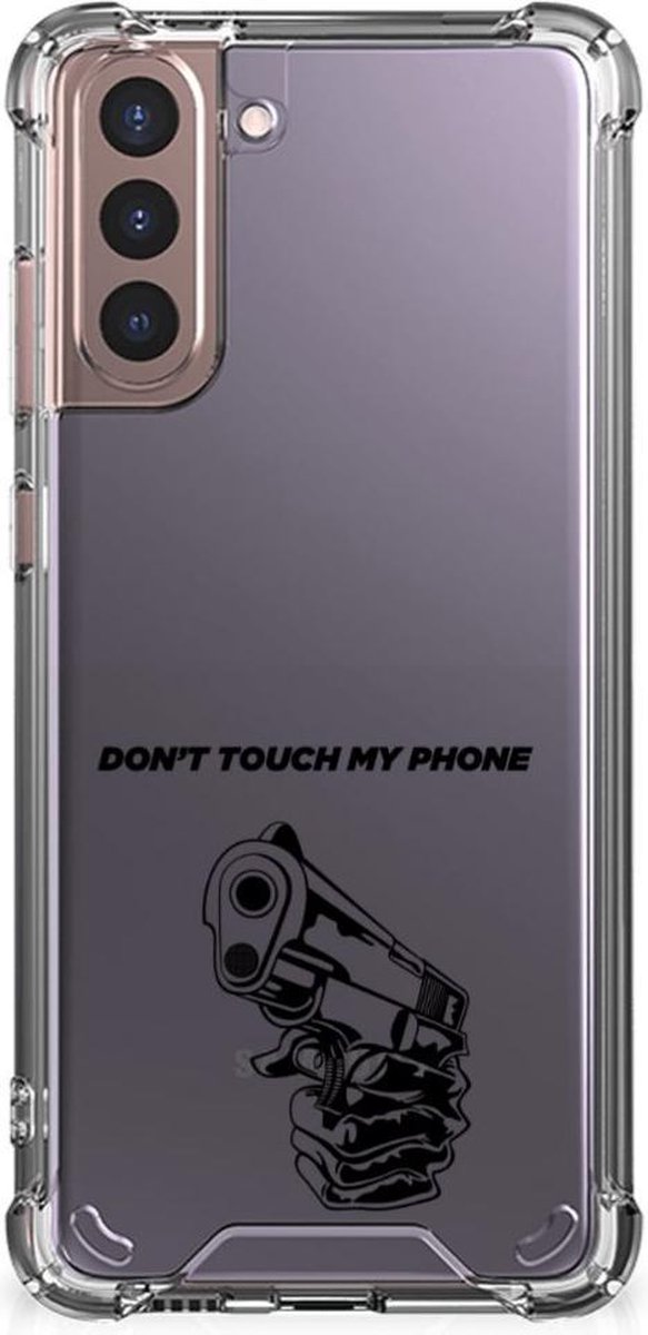 Samsung Galaxy S21 Plus Anti Shock Case Gun Don't Touch My Phone