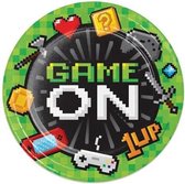 Witbaard Feestborden Gaming 23 Cm Karton Groen 8 Stuks
