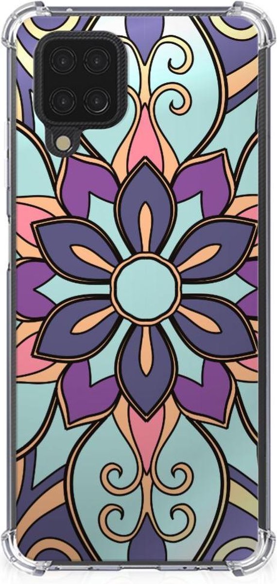 Samsung Galaxy A12 Case Purple Flower