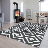 Tapiso Luxury Vloerkleed Donkergrijs Woonkamer Modern Tapijt Maat- 120x170