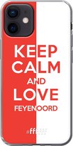 6F hoesje - geschikt voor iPhone 12 Mini -  Transparant TPU Case - Feyenoord - Keep calm #ffffff