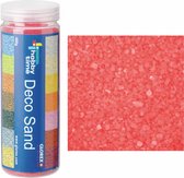 2x busjes fijn decoratie zand/kiezels in het rood 480 gram - Decoratie zandkorrels mini steentjes 1 tot 2 mm