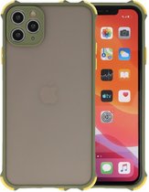 Schokbestendig Kleurcombinatie Hard Case - Telefoonhoesje - Backcover Hoesje - Achterkant Hoesje - Geschikt voor iPhone 11 Pro Max - Groen