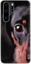 ADEL Siliconen Back Cover Softcase Hoesje Geschikt voor Huawei P30 Pro - Teckel Hond