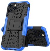 GadgetBay Shockproof schokabsorberend TPU hoesje voor iPhone 12 en iPhone 12 Pro - zwart met blauw