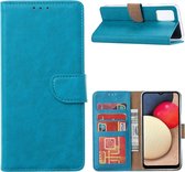 Hoesje Geschikt Voor Samsung Galaxy A02s Hoesje Geschikt Voor Samsung Galaxy A02s bookcase wallet - Turquoise