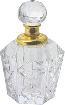 Melady Parfum Flesje 4*4*7 cm Transparant Glas Zeshoek Decoratie Flesje Sierflesje Hervulbaar