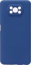 Shop4 - Poco X3 Hoesje - Zachte Back Case Mat Blauw