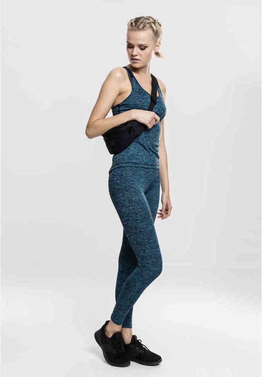 Ladies Active Melange Trainings Top Turquoise