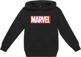 Marvel Kinder hoodie/trui -Kids 134- Marvel Logo Zwart