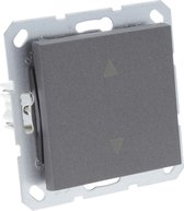 Q-Link S-Line jalouzieschakelaar - inbouw - druk - antraciet