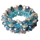 Armband Multiparel Druppel Turquoise
