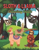 Sloth & Llama Coloring Book