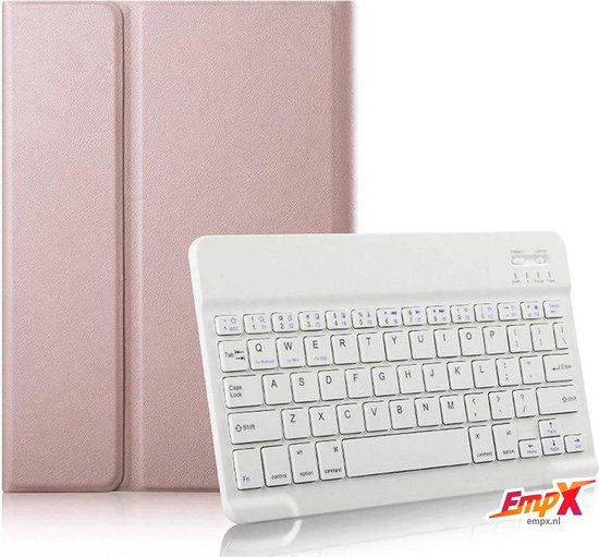 LitaLife Smart iPad Keyboard hoes - Rose Goud - Tablethoes Voor Apple iPad Air - iPad Air 2 - iPad 2017 - iPad 2018 - iPad Pro 9.7 - Inclusief toetsenbord - Flip Stand Sleeve - LitaLife