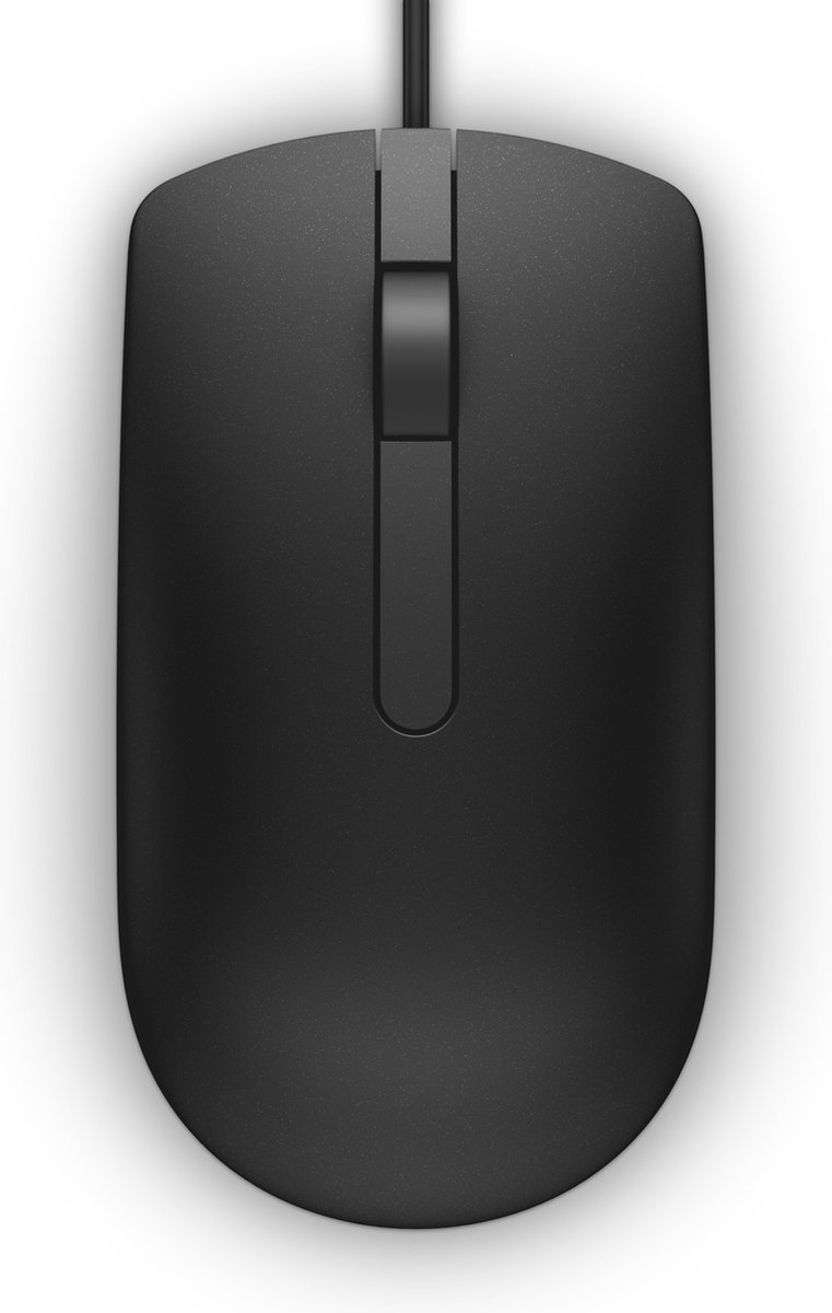 Dell - optische bedraad usb muis - links- en rechtshandig - zwart - MS116 - 1000 dpi