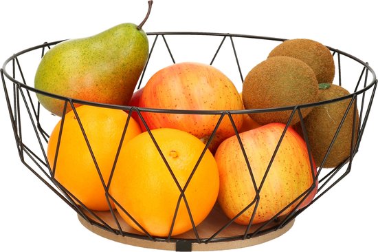 Corbeille à Fruits Élégante Avec Bordure Dorée - Plat De Service Polyvalent Pour Bonbons Et Fruits