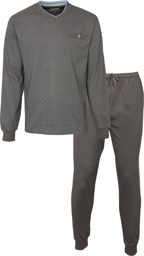 Paul Hopkins - Heren Pyjama - 100% katoen - Grijs - Maat XL