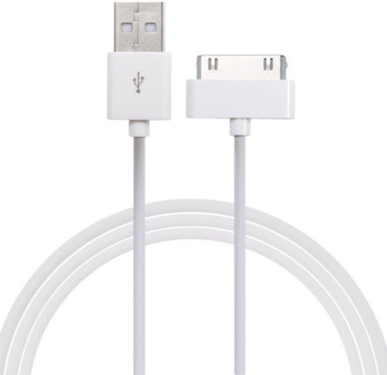 overdrijven Vervelend Trojaanse paard USB-kabel voor nieuwe iPad (iPad 3) / iPad 2 / iPad, iPhone 4 & 4S, iPhone  3GS / 3G,... | bol.com