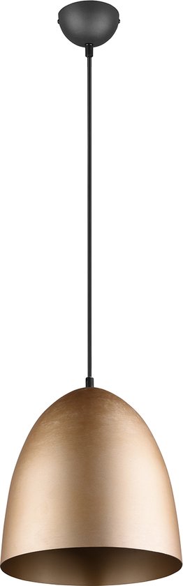 LED Hanglamp - Hangverlichting - Torna Lopez - E27 Fitting - 1-lichts - Rond - Mat Goud - Aluminium