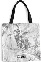 Sac à bandoulière - Sac de plage - Shopper City map Zaandam - 45x45 cm - Sac en coton