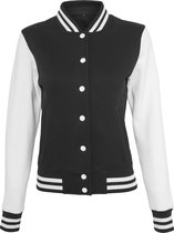 Dames Baseball Jacket (Zwart / Wit) XL