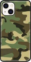 ADEL Siliconen Back Cover Softcase Hoesje Geschikt voor iPhone 14 Plus - Camouflage