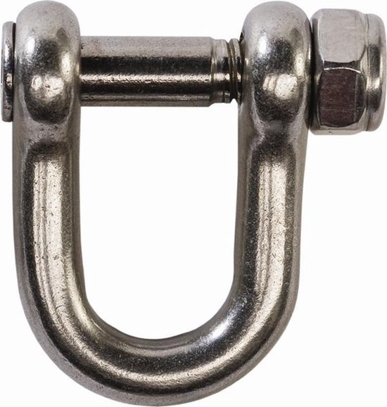 Sluiting Rvs D-Sluiting M6 RVS 18 x12mm met borgmoer (1 stuk) | bol.com