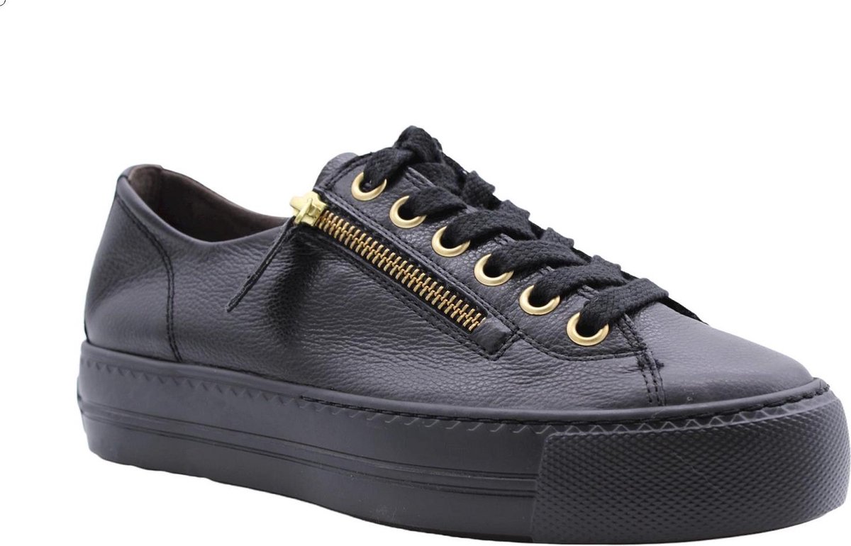 Paul Green 5006 Sneakers - Leer - Dames - Zwart - Maat 40