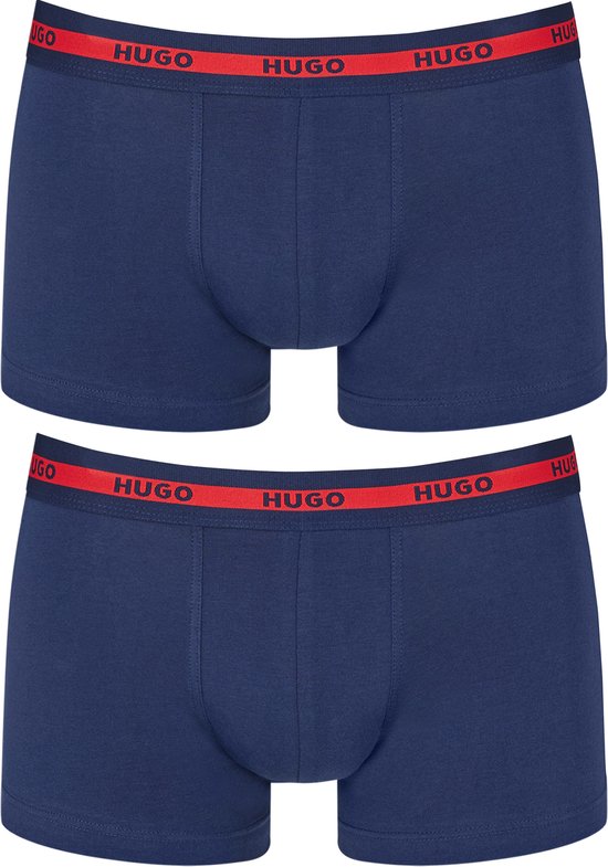 HUGO trunks (2-pack) - heren boxers kort - navy - Maat: S
