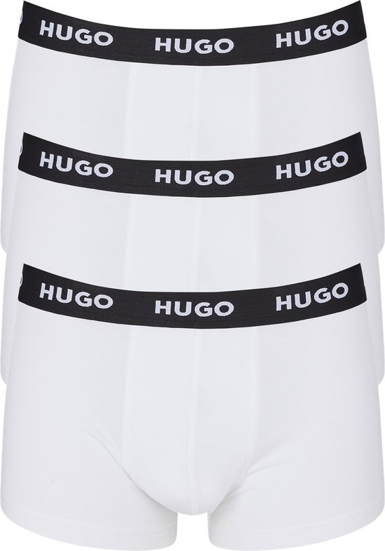 HUGO trunks (3-pack) - heren boxers kort - wit - Maat: