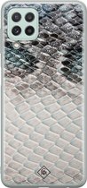 Casimoda® hoesje - Geschikt voor Samsung A22 4G - Oh My Snake - Backcover - Siliconen/TPU - Blauw