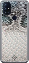 Casimoda® hoesje - Geschikt voor OnePlus Nord N10 5G - Oh My Snake - TPU - Backcover - Blauw - Slangenprint