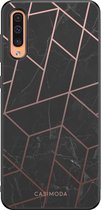 Casimoda® hoesje - Geschikt voor Samsung Galaxy A50 - Marble / Marmer patroon - Zwart TPU Backcover - Marmer - Grijs